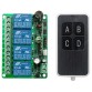 FYZ1425 433M Universal Wireless Remote Control Switch DC12V 4 Way Relay Receiving Module + RF Remote Launch Remote Control