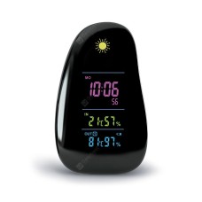Color Cobblestone Weather Monitor LED Display Alarm Clock