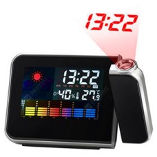 8190 Projection Clock Led Color Screen Weather Forecast Clock Electronic Clock Perpetual Calendar Weather Station Projection Alarm Clock